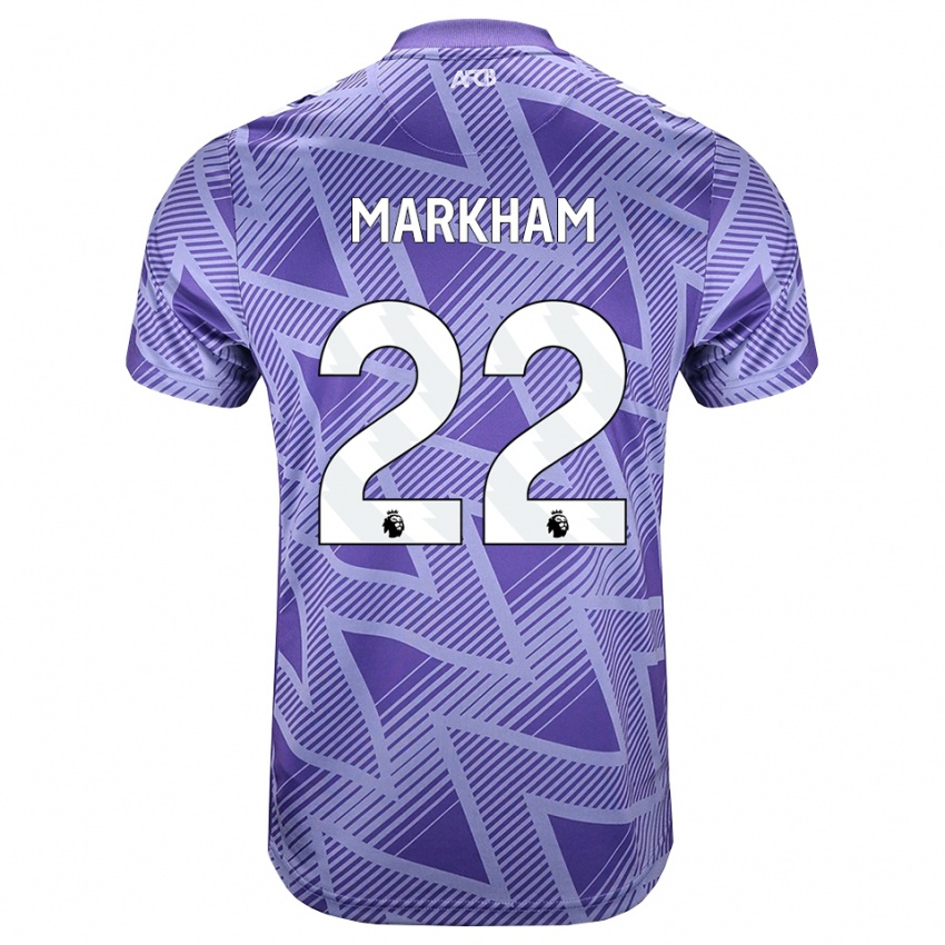 נשים Jenna Markham #22 ורוד בהיר מאוד לבן הרחק ג'רזי 2026/27 חולצה קצרה