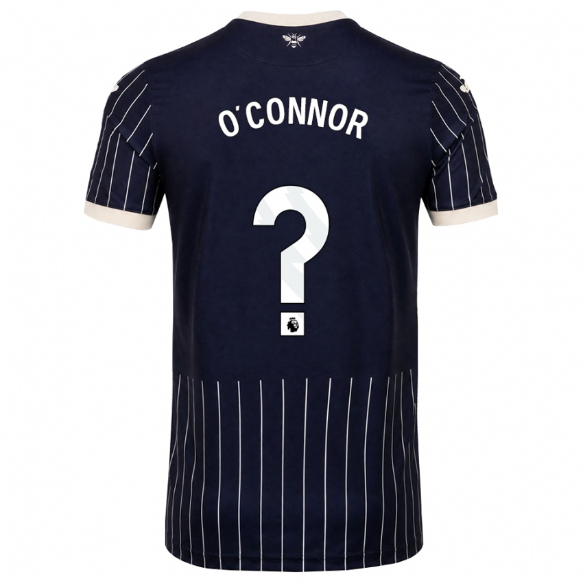 נשים Donal O'connor #0 שחור לבן הרחק ג'רזי 2026/27 חולצה קצרה