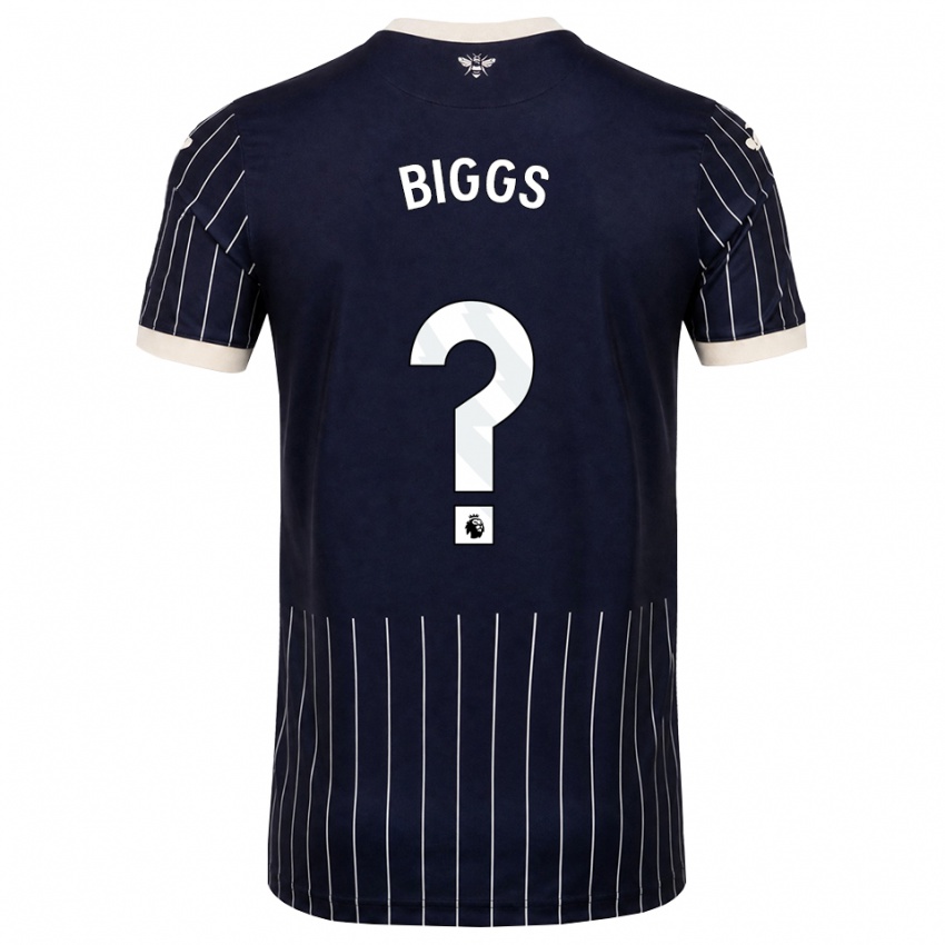 נשים Harry Biggs #0 שחור לבן הרחק ג'רזי 2026/27 חולצה קצרה