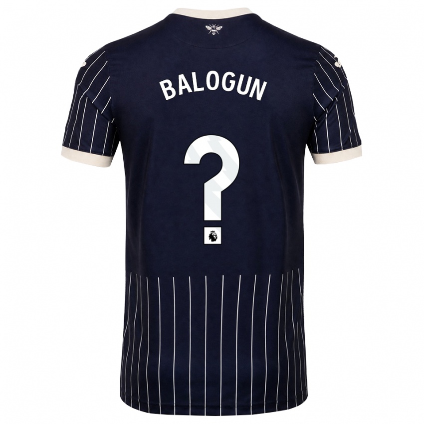 נשים Ethan Balogun #0 שחור לבן הרחק ג'רזי 2026/27 חולצה קצרה