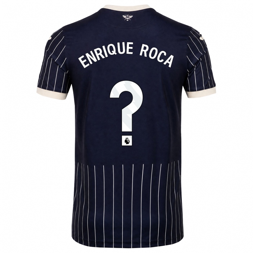 נשים Enrique Roca #0 שחור לבן הרחק ג'רזי 2026/27 חולצה קצרה