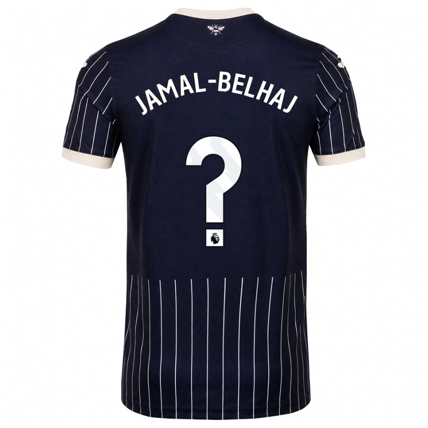 נשים Hatim Jamal-Belhaj #0 שחור לבן הרחק ג'רזי 2026/27 חולצה קצרה