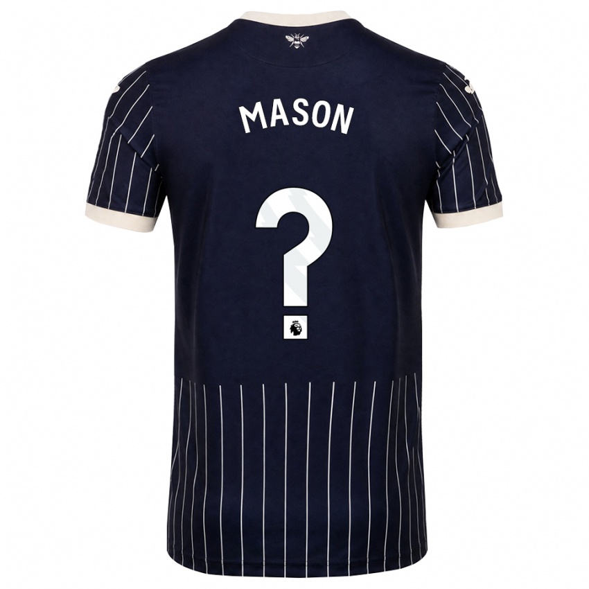נשים Dwayne Mason #0 שחור לבן הרחק ג'רזי 2026/27 חולצה קצרה