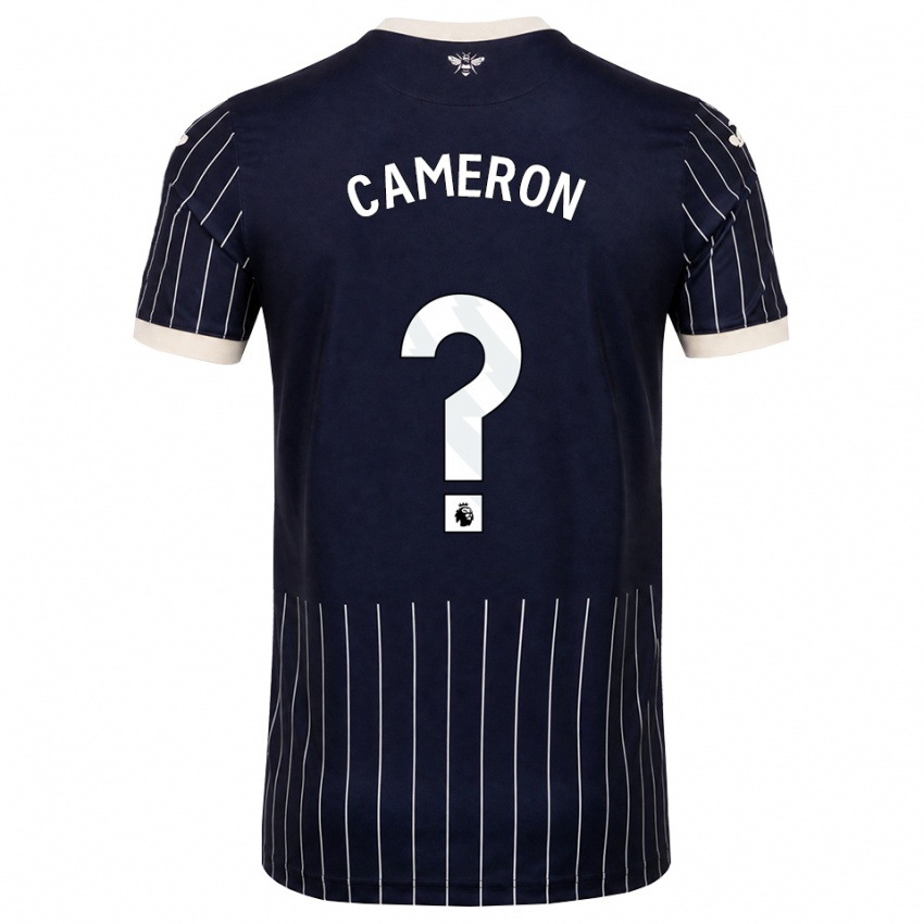 נשים Cameron Anderson #0 שחור לבן הרחק ג'רזי 2026/27 חולצה קצרה