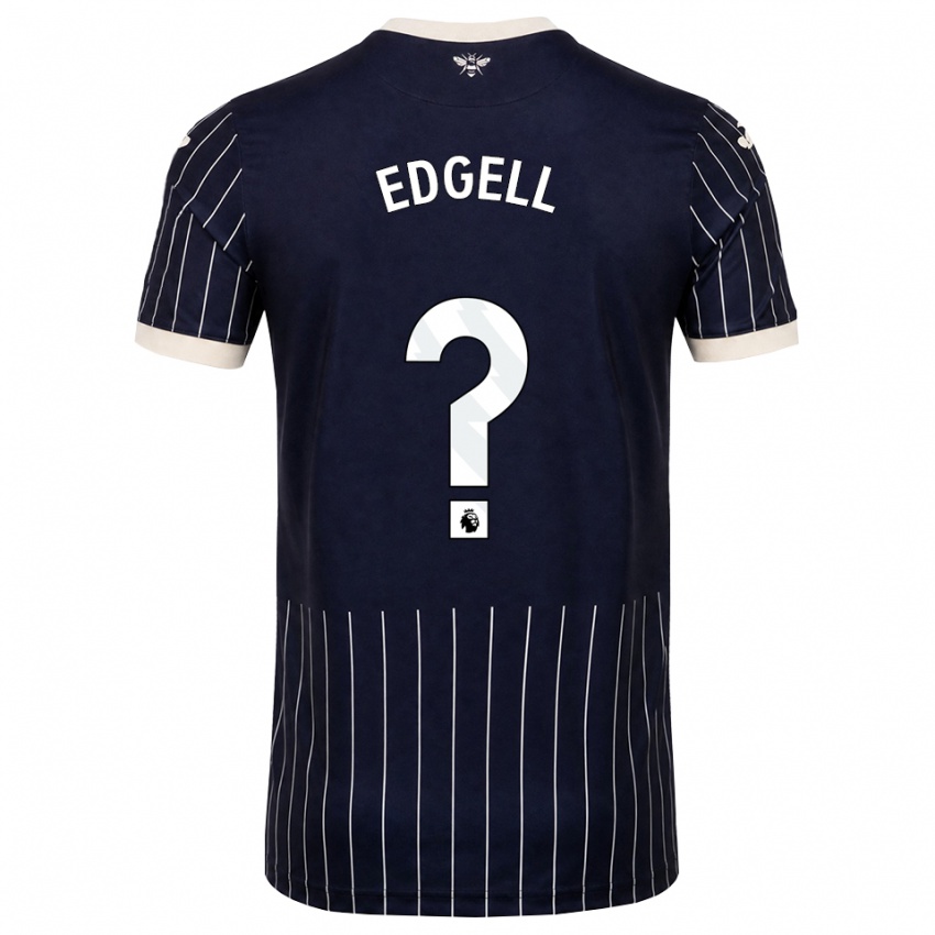 נשים Vincent Edgell #0 שחור לבן הרחק ג'רזי 2026/27 חולצה קצרה