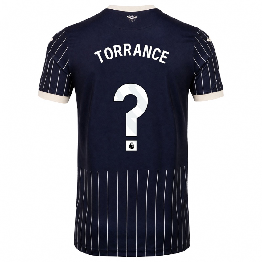 נשים Bruno Torrance #0 שחור לבן הרחק ג'רזי 2026/27 חולצה קצרה