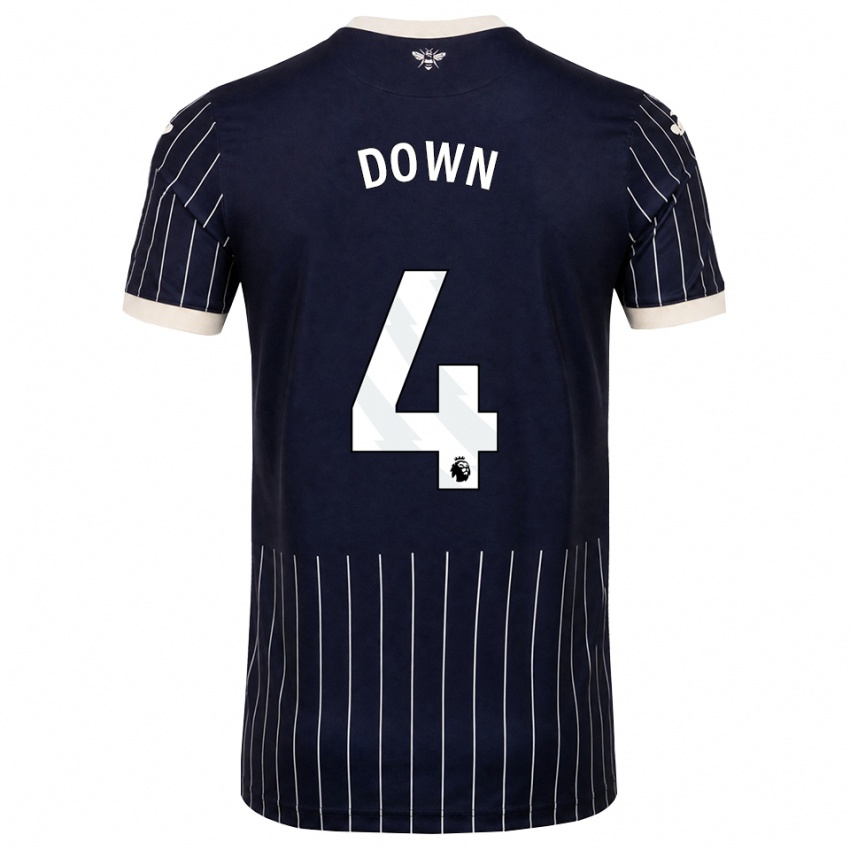 נשים Alissa Down #4 שחור לבן הרחק ג'רזי 2026/27 חולצה קצרה