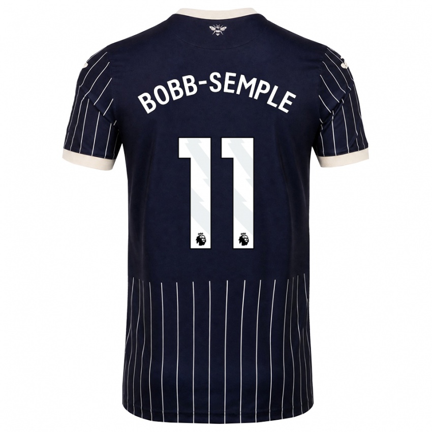 נשים Domeiro Bobb-Semple #11 שחור לבן הרחק ג'רזי 2026/27 חולצה קצרה