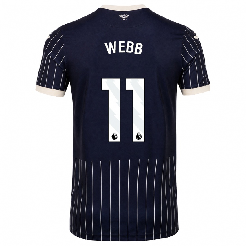 נשים Chloe Webb #11 שחור לבן הרחק ג'רזי 2026/27 חולצה קצרה