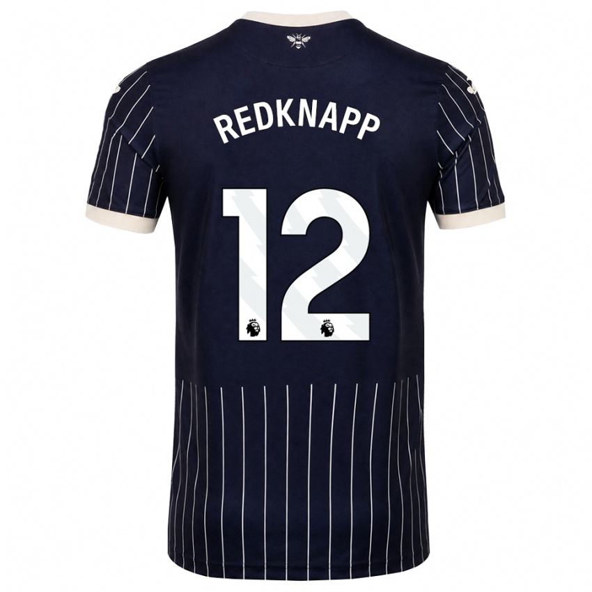 נשים Beau Redknapp #12 שחור לבן הרחק ג'רזי 2026/27 חולצה קצרה