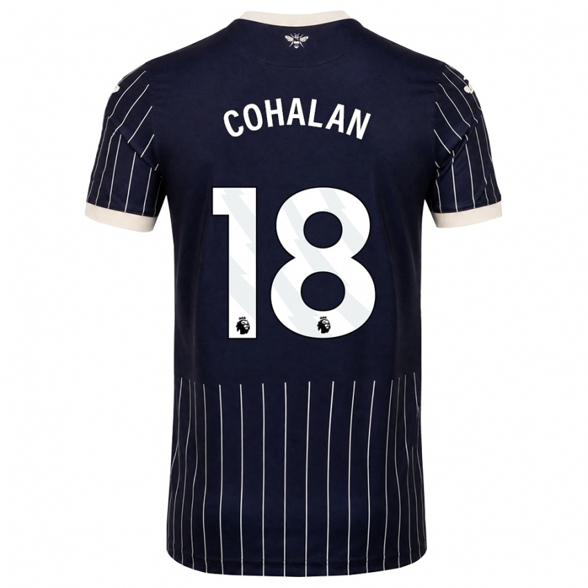 נשים Chris Cohalan #18 שחור לבן הרחק ג'רזי 2026/27 חולצה קצרה