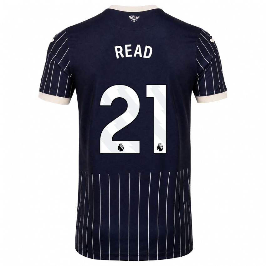 נשים Samantha Read #21 שחור לבן הרחק ג'רזי 2026/27 חולצה קצרה