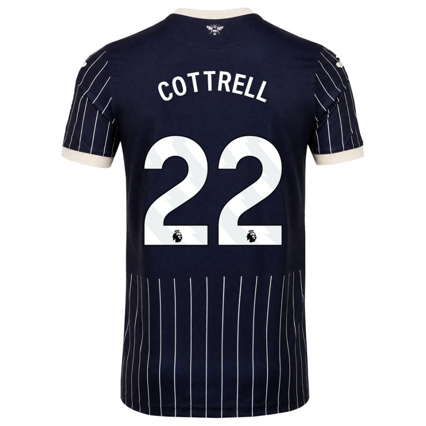 נשים Eleonora Cottrell #22 שחור לבן הרחק ג'רזי 2026/27 חולצה קצרה