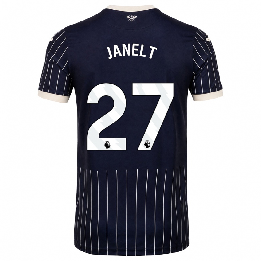 נשים Vitaly Janelt #27 שחור לבן הרחק ג'רזי 2026/27 חולצה קצרה