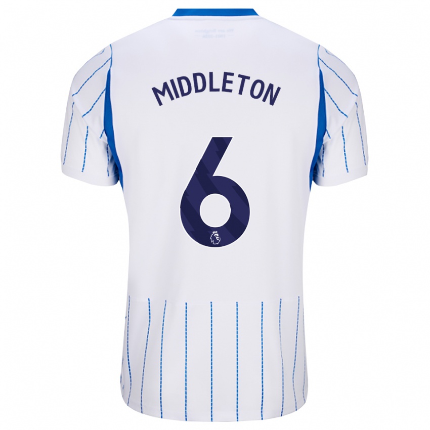 נשים Jesse Middleton #6 כחול דודוד לבן הרחק ג'רזי 2026/27 חולצה קצרה