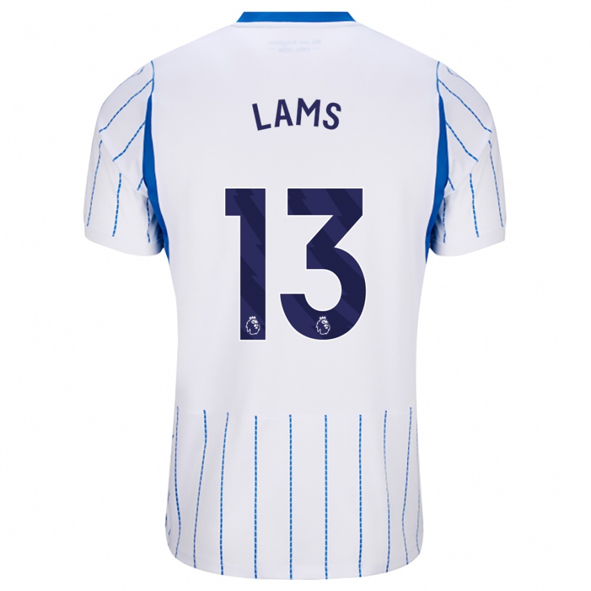 נשים George Lams #13 כחול דודוד לבן הרחק ג'רזי 2026/27 חולצה קצרה