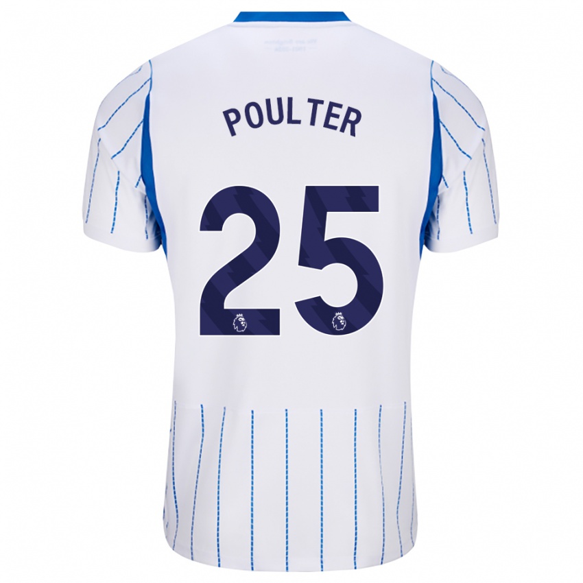 נשים Hannah Poulter #25 כחול דודוד לבן הרחק ג'רזי 2026/27 חולצה קצרה