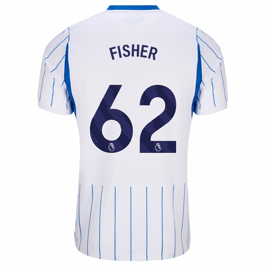 נשים Hugo Fisher #62 כחול דודוד לבן הרחק ג'רזי 2026/27 חולצה קצרה