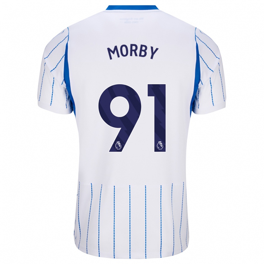 נשים Jackson Morby #91 כחול דודוד לבן הרחק ג'רזי 2026/27 חולצה קצרה