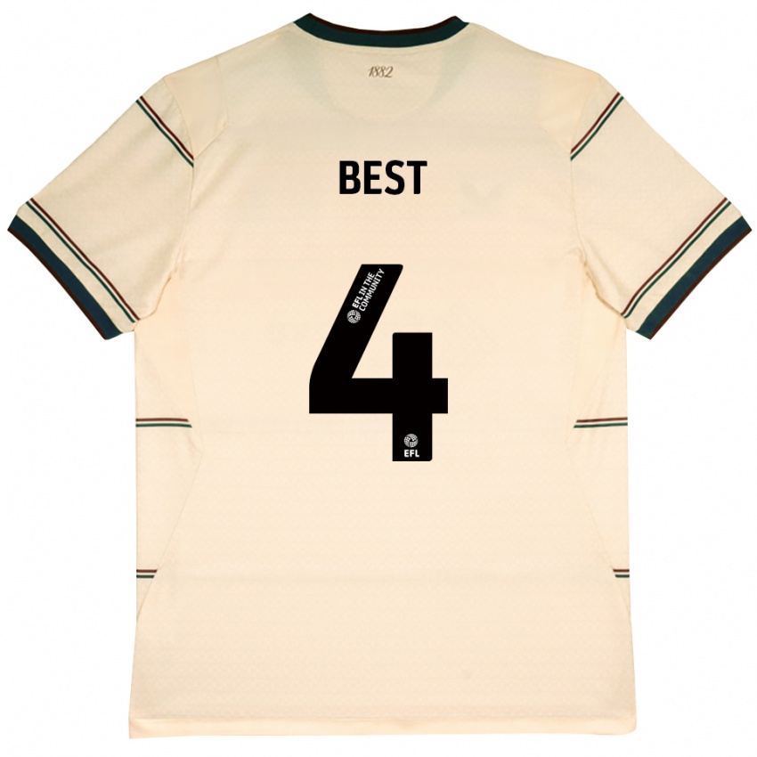 נשים Freddie Best #4 בז' בורדו הרחק ג'רזי 2026/27 חולצה קצרה