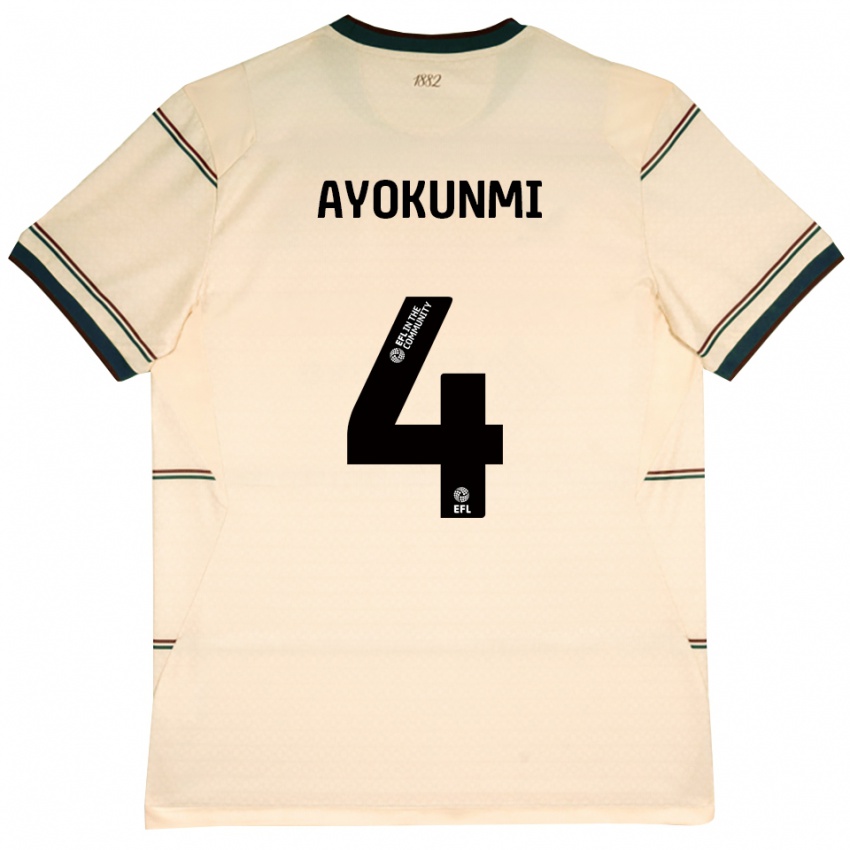 נשים Darren Ayokunmi #4 בז' בורדו הרחק ג'רזי 2026/27 חולצה קצרה