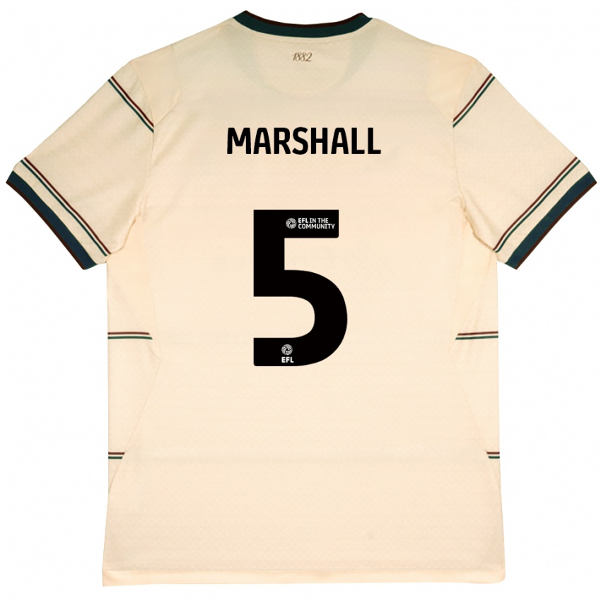 נשים Georgia Marshall #5 בז' בורדו הרחק ג'רזי 2026/27 חולצה קצרה