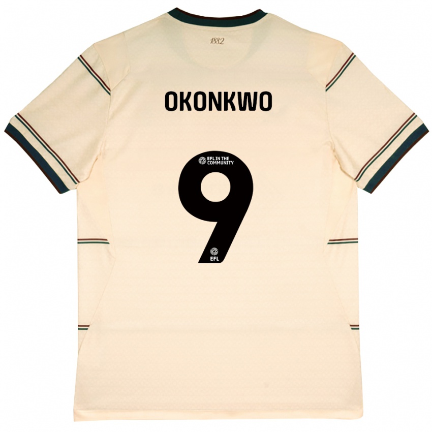 נשים Destiny Okonkwo #9 בז' בורדו הרחק ג'רזי 2026/27 חולצה קצרה