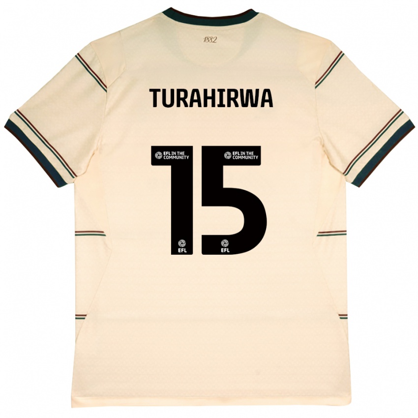 נשים Elijah Turahirwa #15 בז' בורדו הרחק ג'רזי 2026/27 חולצה קצרה