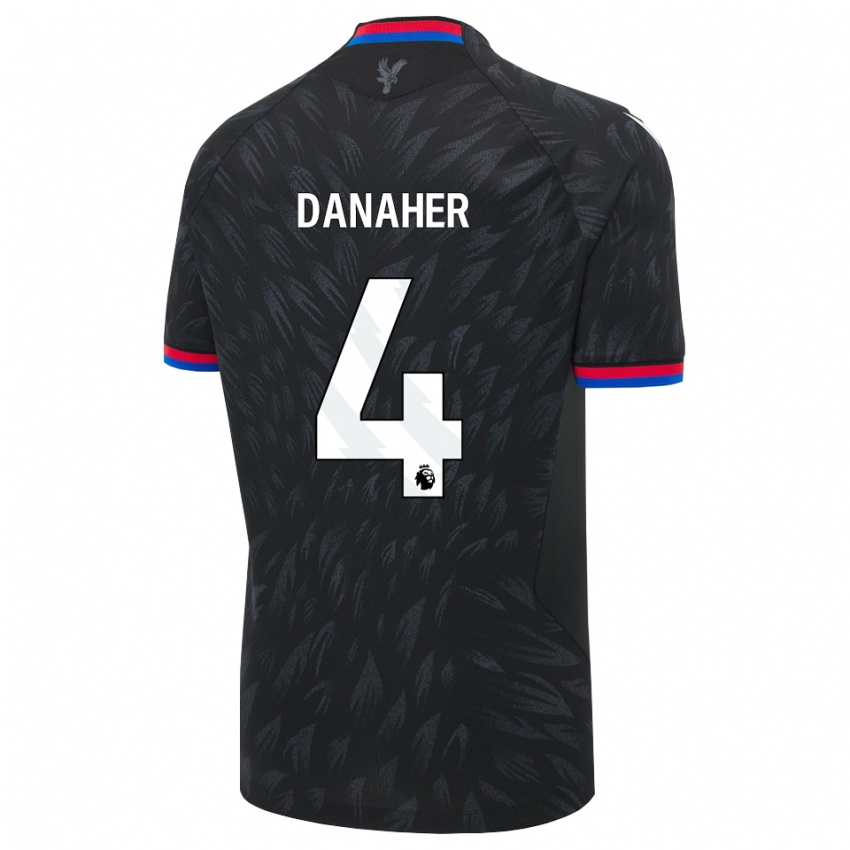 נשים Euan Danaher #4 שחור כחול אדום הרחק ג'רזי 2026/27 חולצה קצרה