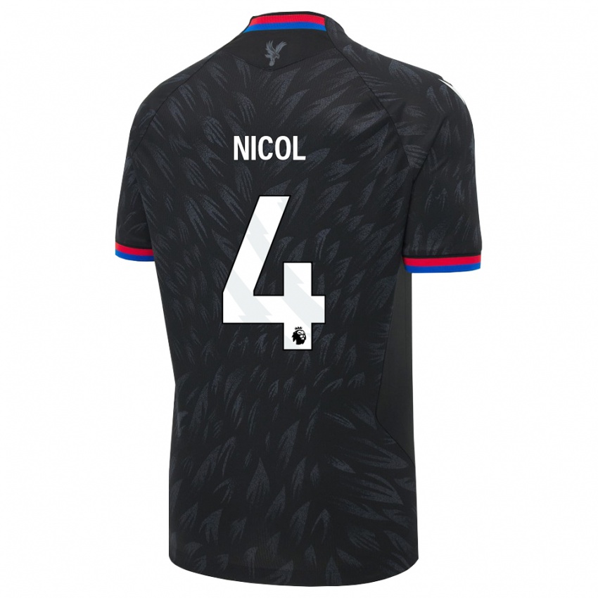 נשים Leigh Nicol #4 שחור כחול אדום הרחק ג'רזי 2026/27 חולצה קצרה