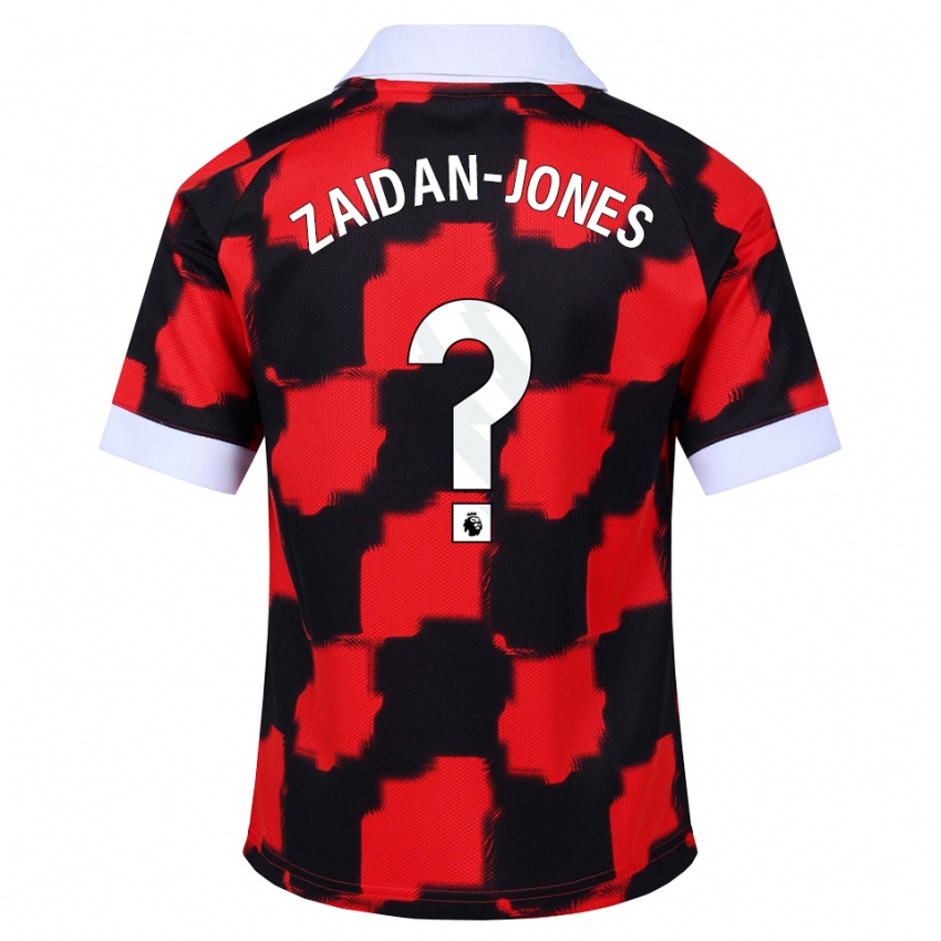 נשים Maddox Zaidan-Jones #0 אדום לבן שחור הרחק ג'רזי 2026/27 חולצה קצרה