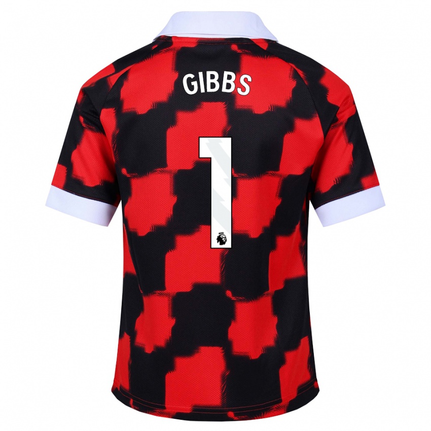 נשים Frankie Gibbs #1 אדום לבן שחור הרחק ג'רזי 2026/27 חולצה קצרה