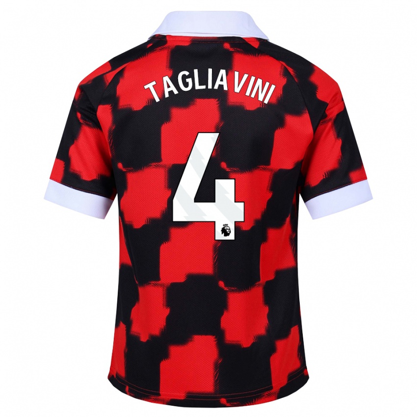 נשים Ella Tagliavini #4 אדום לבן שחור הרחק ג'רזי 2026/27 חולצה קצרה