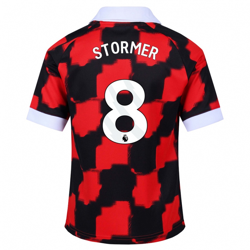 נשים Becky Stormer #8 אדום לבן שחור הרחק ג'רזי 2026/27 חולצה קצרה