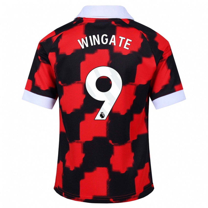 נשים Tom Wingate #9 אדום לבן שחור הרחק ג'רזי 2026/27 חולצה קצרה