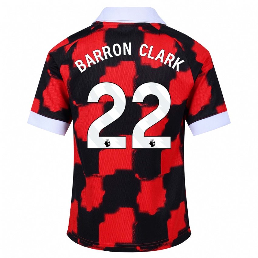 נשים Betty Barron-Clark #22 אדום לבן שחור הרחק ג'רזי 2026/27 חולצה קצרה