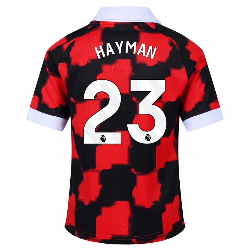 נשים Alex Hayman #23 אדום לבן שחור הרחק ג'רזי 2026/27 חולצה קצרה