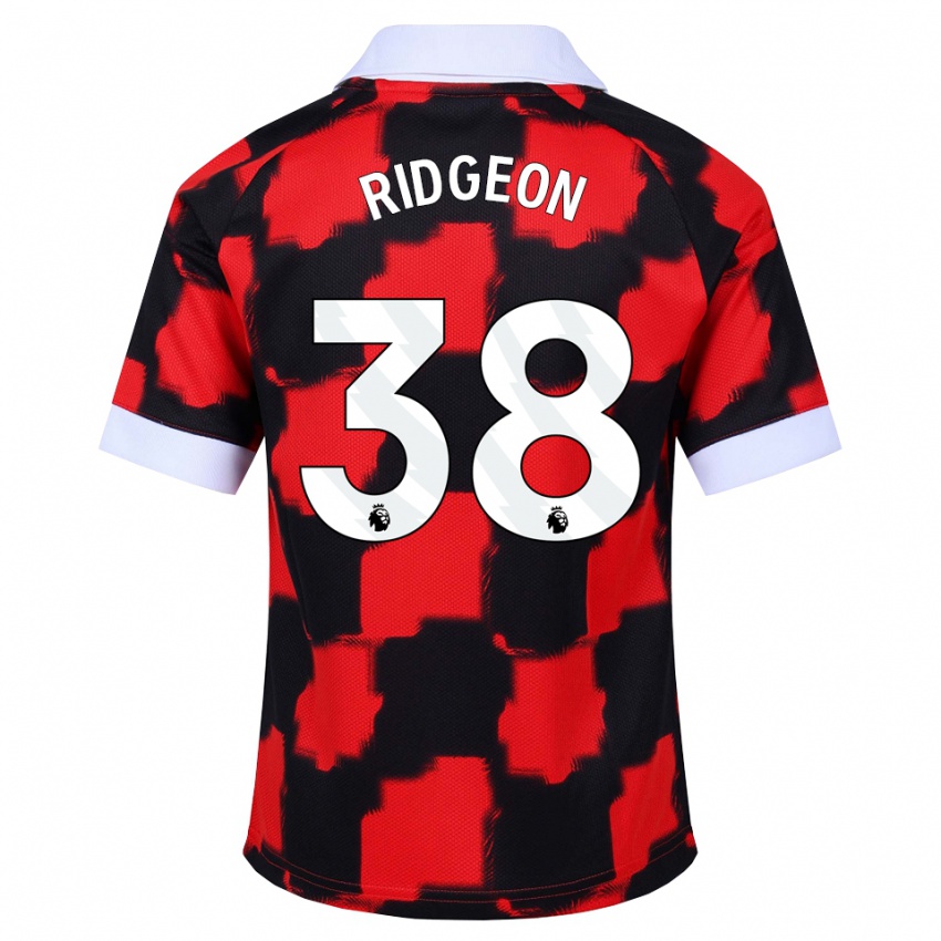 נשים Seth Ridgeon #38 אדום לבן שחור הרחק ג'רזי 2026/27 חולצה קצרה