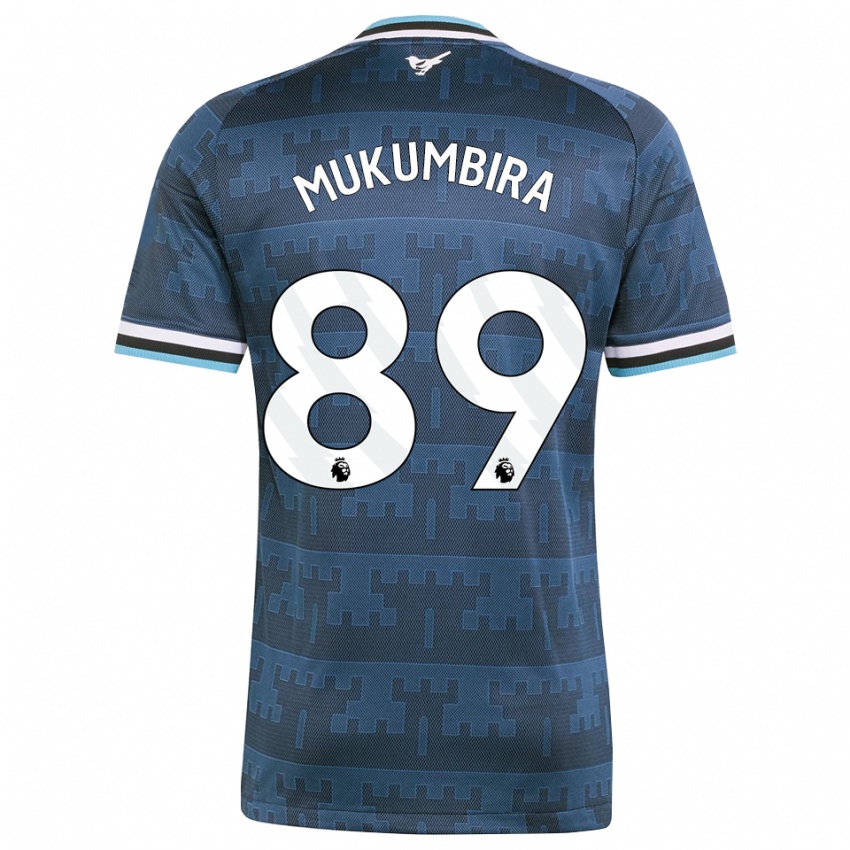 נשים Leon Mukumbira #89 צהוב שחור כחול הרחק ג'רזי 2026/27 חולצה קצרה