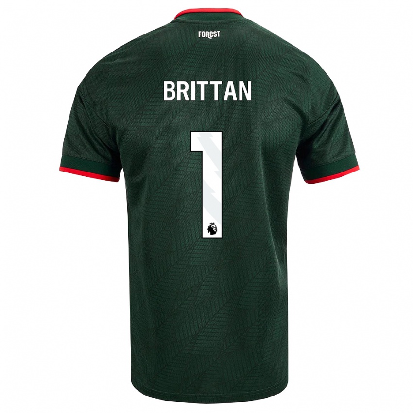 נשים Harry Brittan #1 ירוק כהה אדום הרחק ג'רזי 2026/27 חולצה קצרה