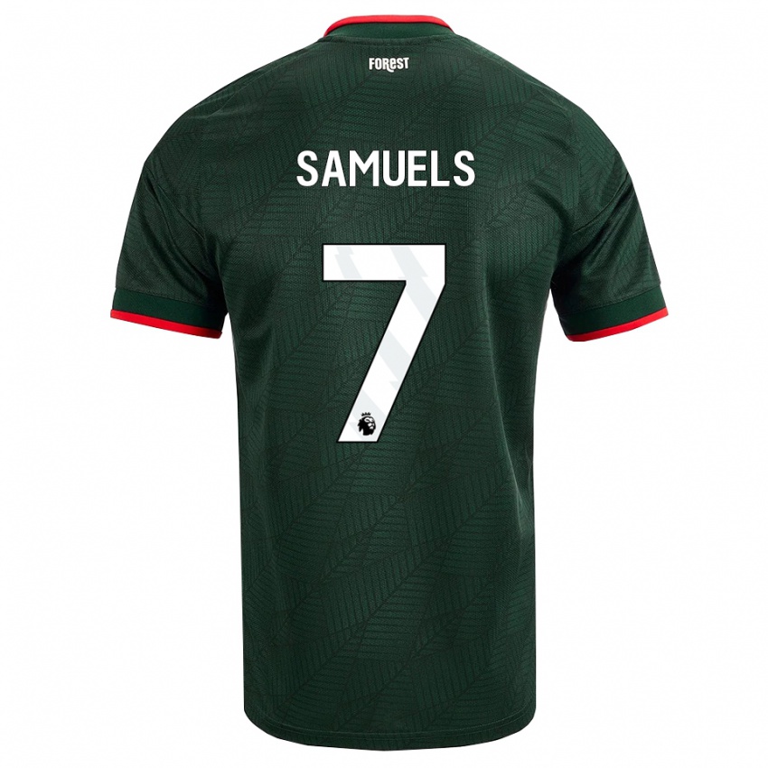 נשים Shakur Samuels #7 ירוק כהה אדום הרחק ג'רזי 2026/27 חולצה קצרה