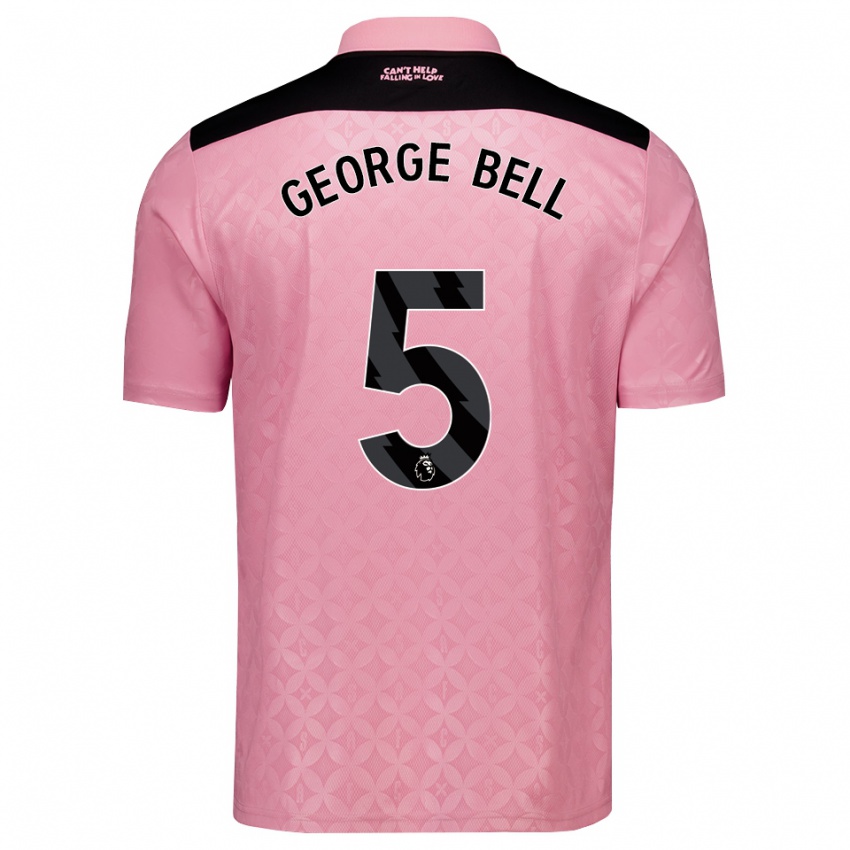 נשים George Bell #5 ורוד בהיר שחור הרחק ג'רזי 2026/27 חולצה קצרה