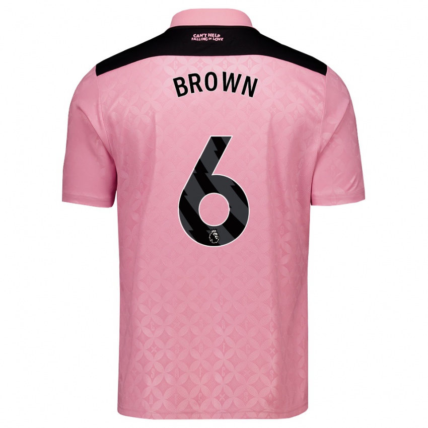 נשים Jay Brown #6 ורוד בהיר שחור הרחק ג'רזי 2026/27 חולצה קצרה