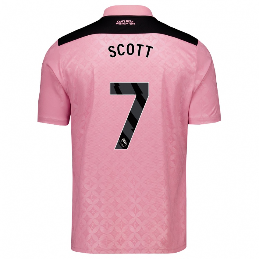 נשים Felix Scott #7 ורוד בהיר שחור הרחק ג'רזי 2026/27 חולצה קצרה