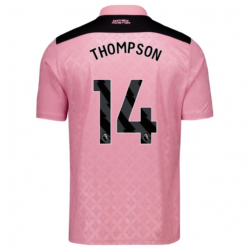 נשים Harvey Thompson #14 ורוד בהיר שחור הרחק ג'רזי 2026/27 חולצה קצרה