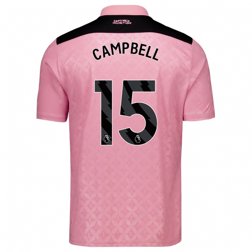 נשים Lewis Campbell #15 ורוד בהיר שחור הרחק ג'רזי 2026/27 חולצה קצרה