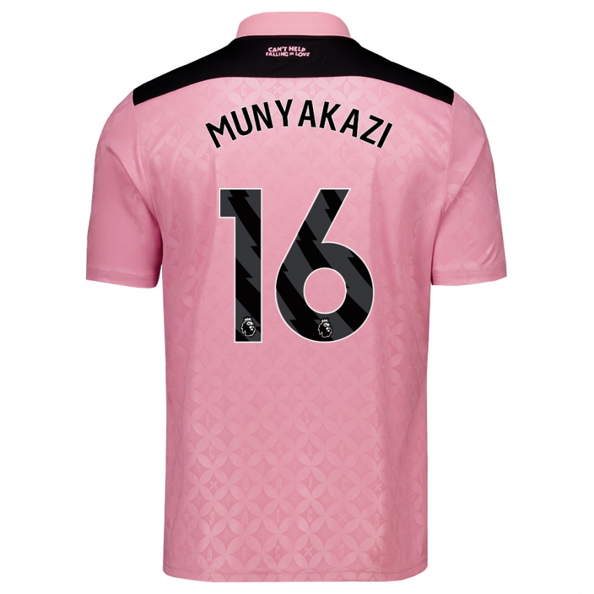 נשים Kay Munyakazi #16 ורוד בהיר שחור הרחק ג'רזי 2026/27 חולצה קצרה
