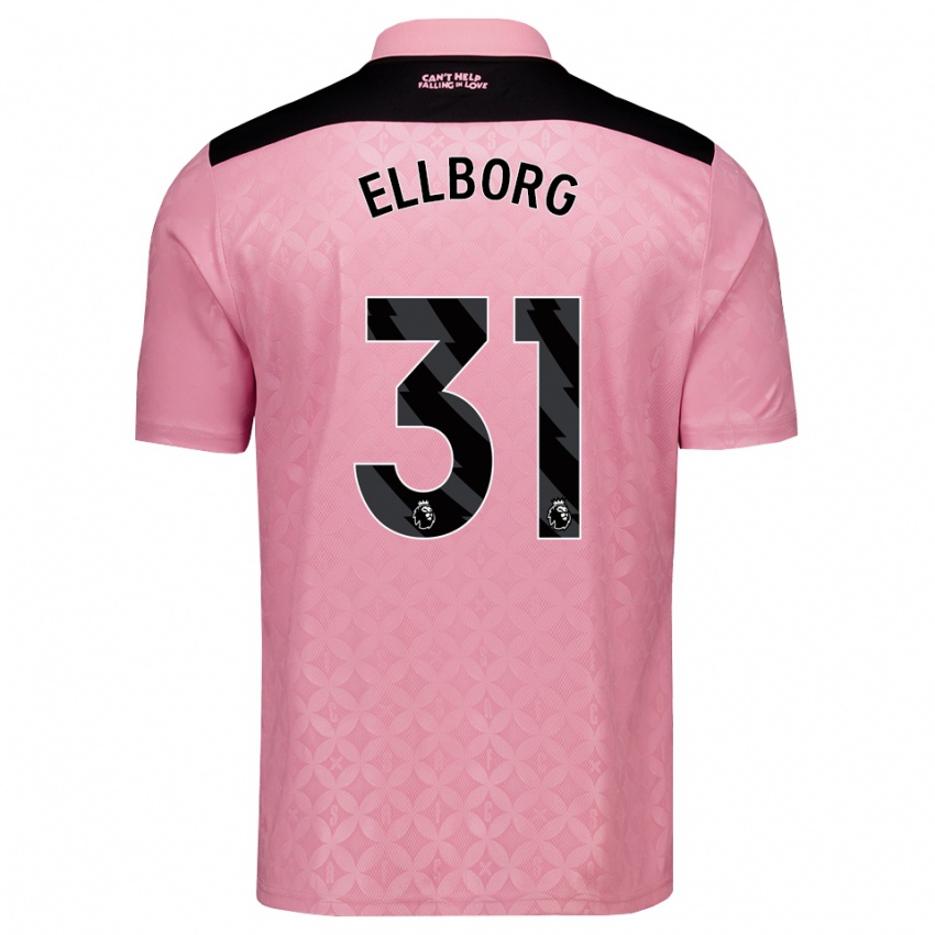 נשים Melker Ellborg #31 ורוד בהיר שחור הרחק ג'רזי 2026/27 חולצה קצרה