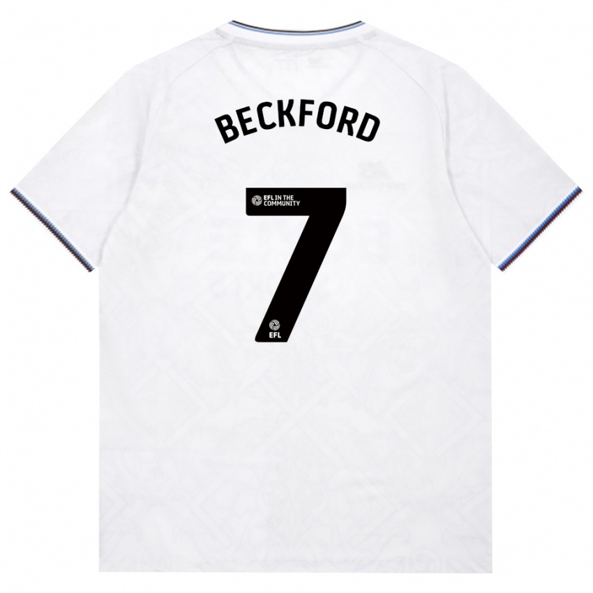 נשים Lewis Beckford #7 בורדו לבן הרחק ג'רזי 2026/27 חולצה קצרה