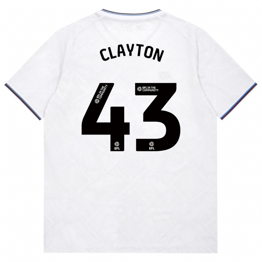 נשים Regan Clayton #43 בורדו לבן הרחק ג'רזי 2026/27 חולצה קצרה
